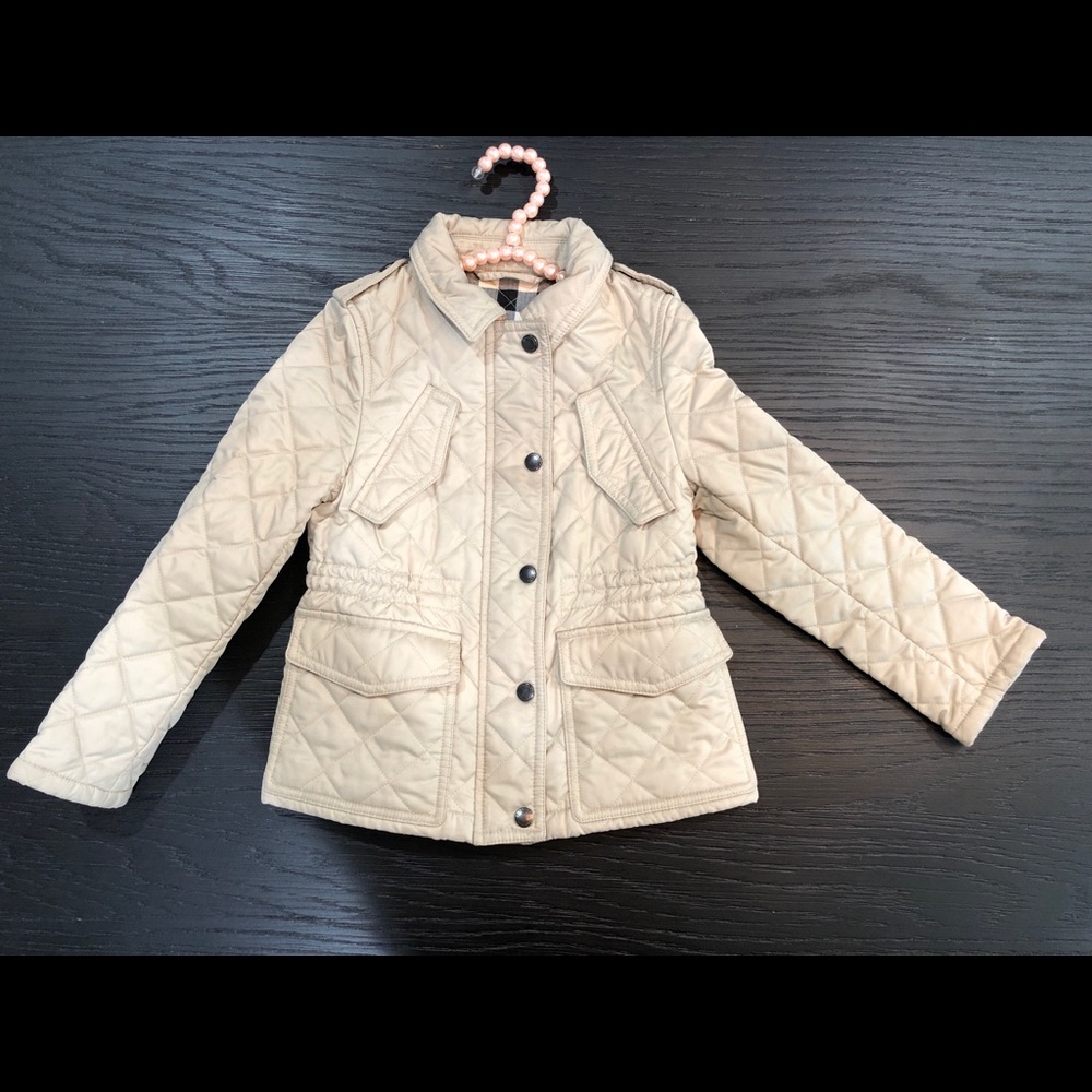 Used! Girls Burberry Quilted Jacket 6Y